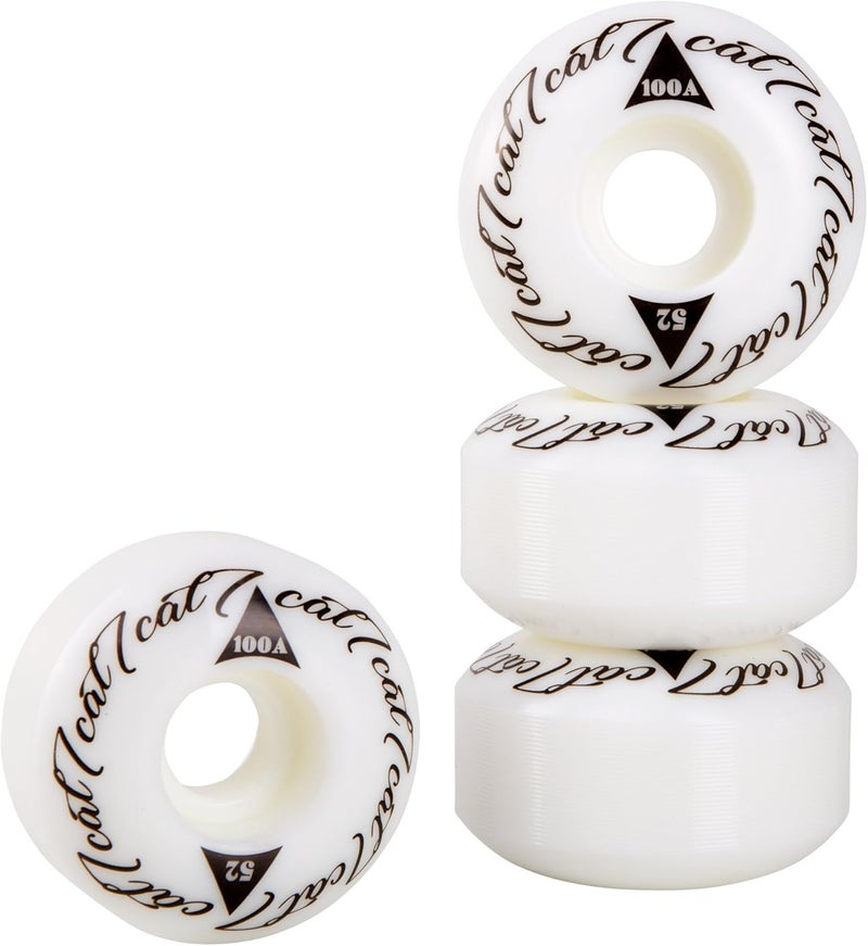 Cal 7 Catch-22 Skateboard Wheels, 52mm & 100A, Black & White Design, Great for Trick, Street & More - Image 2